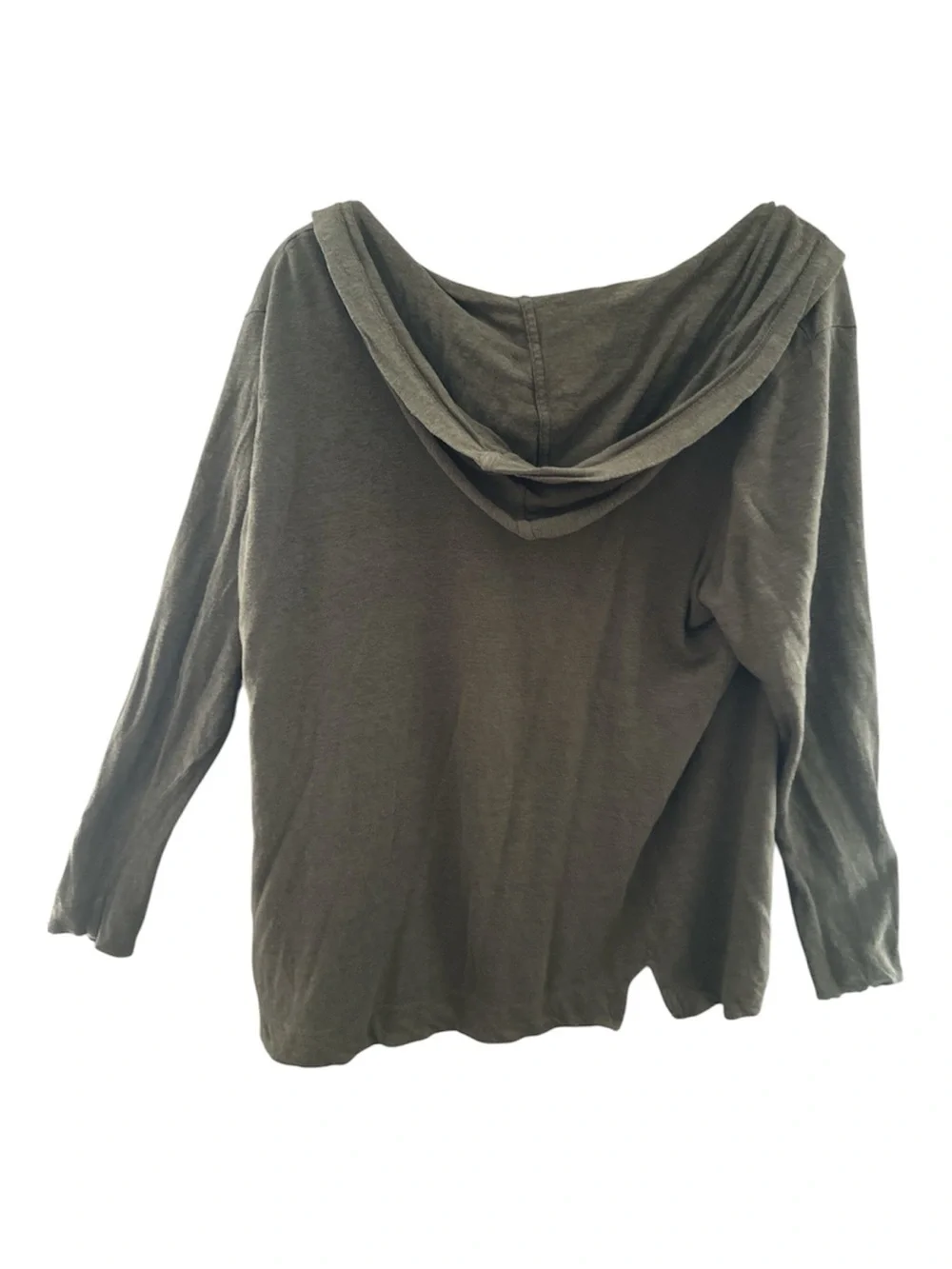Tahari 100% Linen Hooded Cardigan - Picture 2 of 6